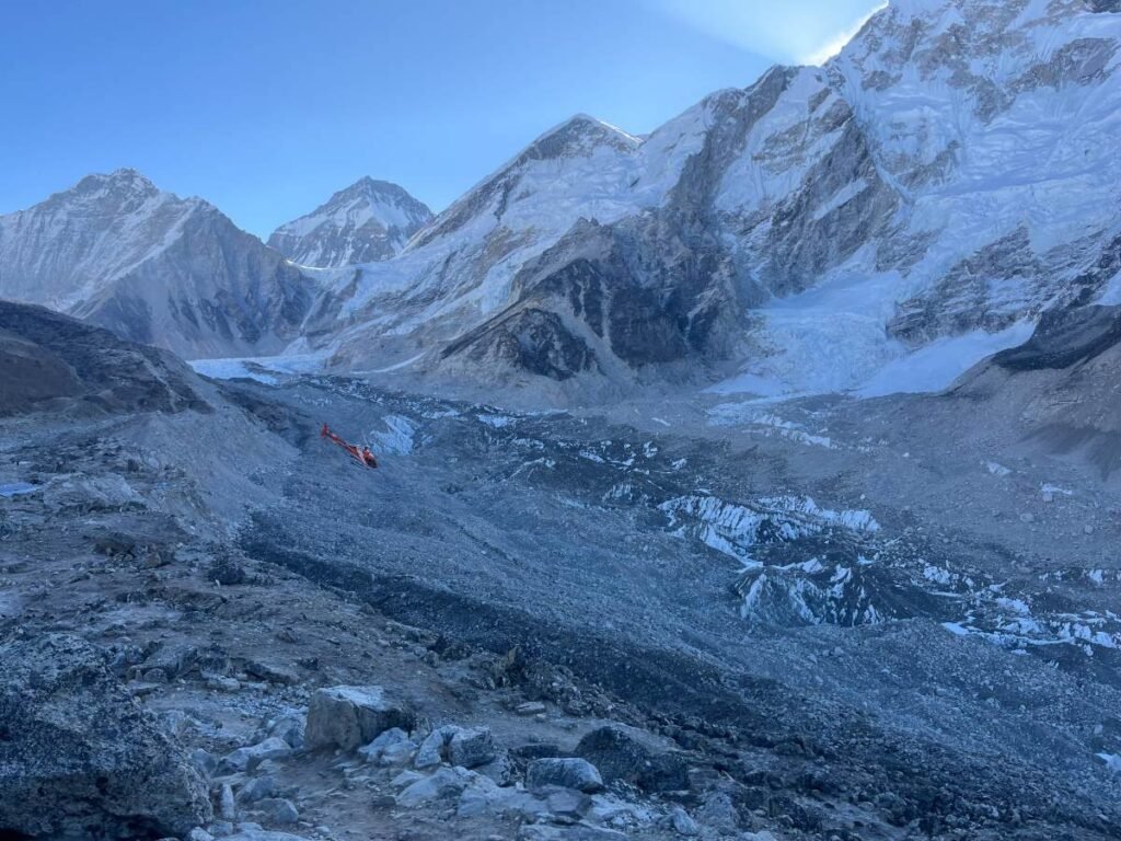 Khumbu glacier on Everest Base Camp trek route
