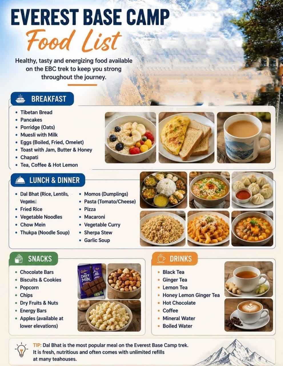 Food on the EBC Trek