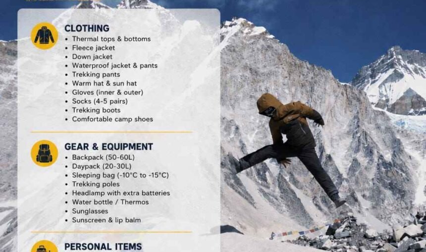 Everest Base Camp Trek Packing List 2026